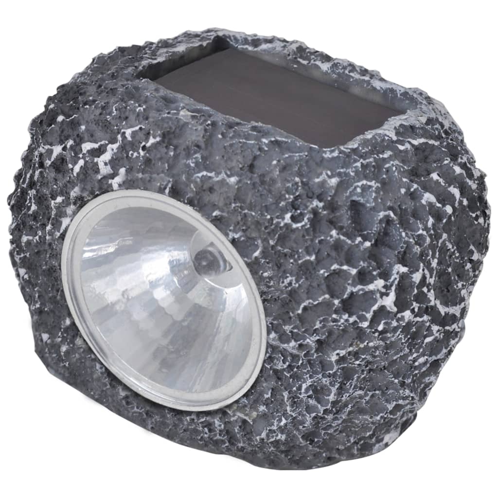 Outdoor Faretti Solari Con Led Forma Pietra 12 pz