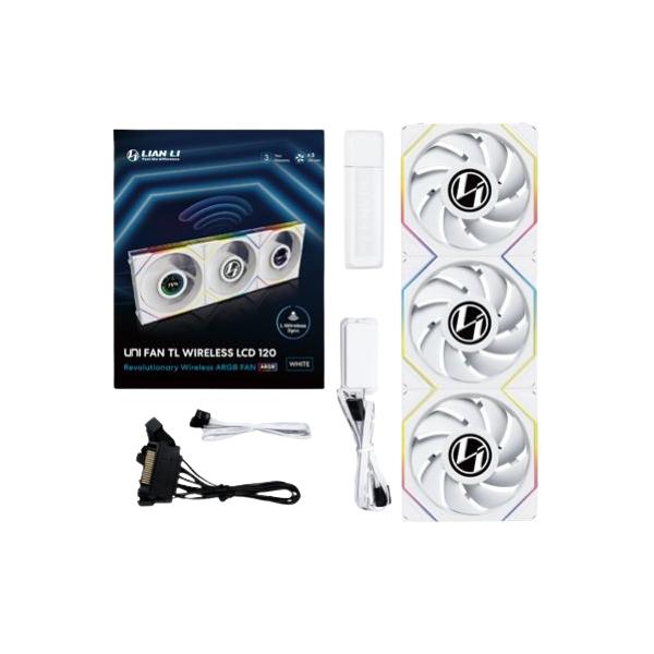Lian Li 12tllcd1w3w Sistema Di Raffreddamento Per Computer Case Per Computer Ventilatore 12 Cm Bianco (lian Li Uni Fan Tl Lcd Wireless 120 White Trip