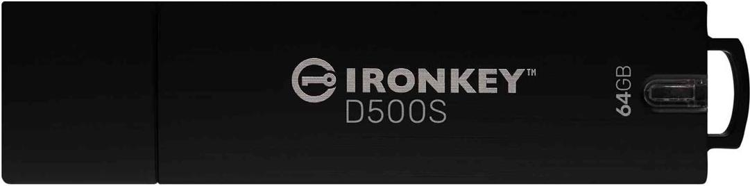 Kingston Ironkey D500s - UsB-FlasH-Laufwerk - Verschlüsselt - 64 Gb - Usb 3.2 Gen 1 - TaA-Konform (ikd500s/64gb)