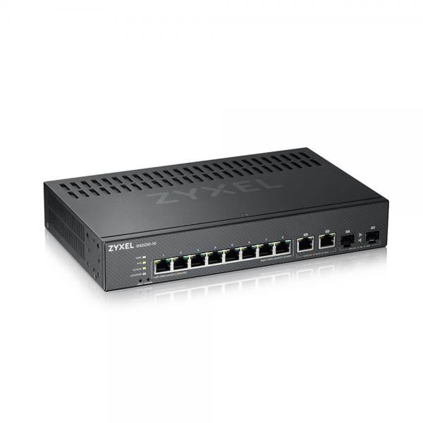 Zyxel Gs2220-10 Gestito L2 Gigabit Ethernet [10/100/1000] Nero (zyxel Gs2220-10 - Switch - Managed - 8 X 10/100/1000 + 2 X Combo Gigabit Sfp - RacK-M
