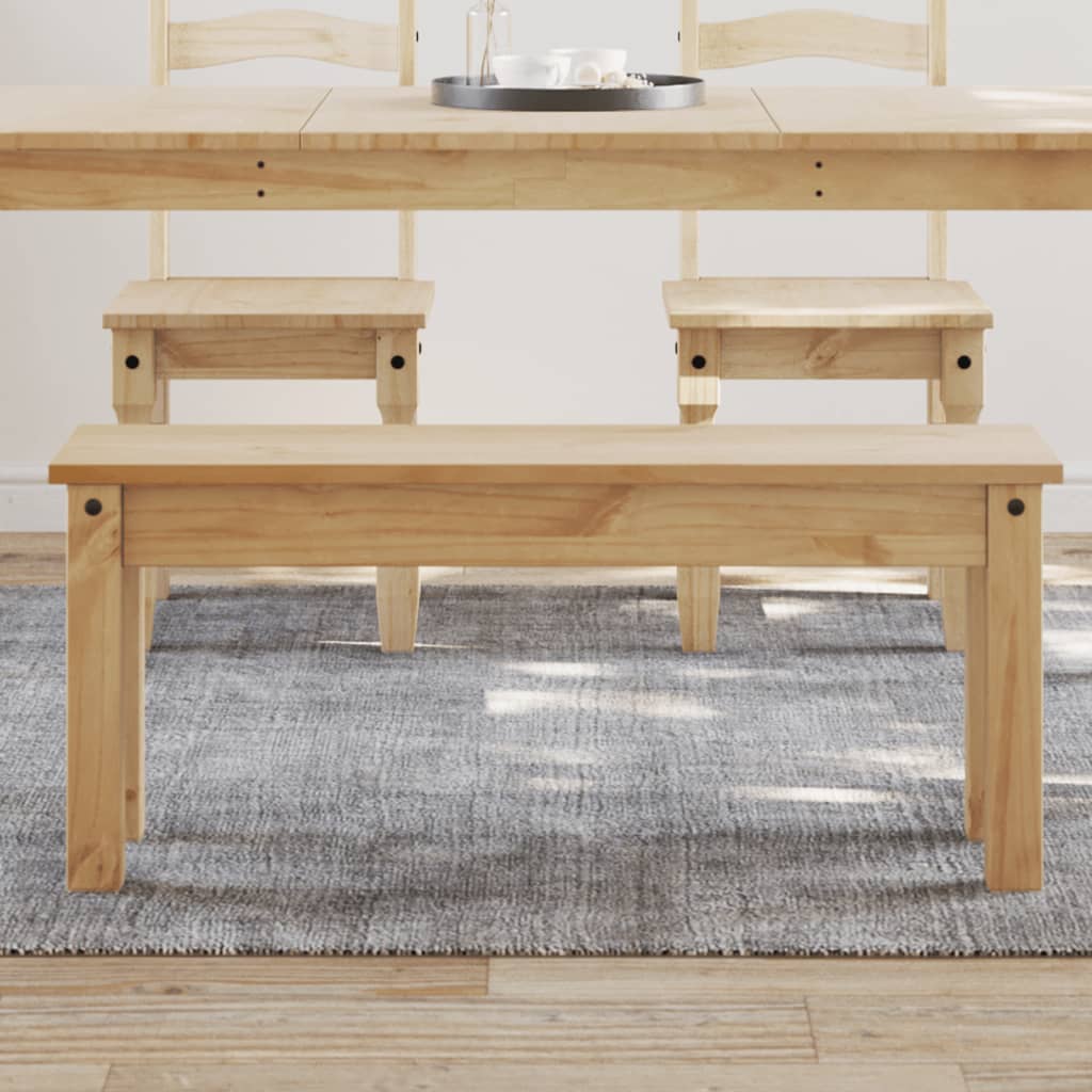 Panca Da Pranzo Panama 105x30x45 Cm In Legno Massello Di Pino