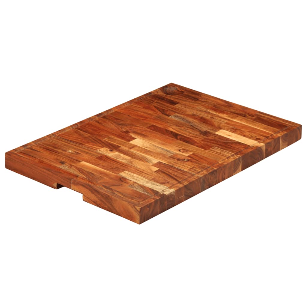 Tagliere 60x42x4 Cm In Legno Massello Di Acacia
