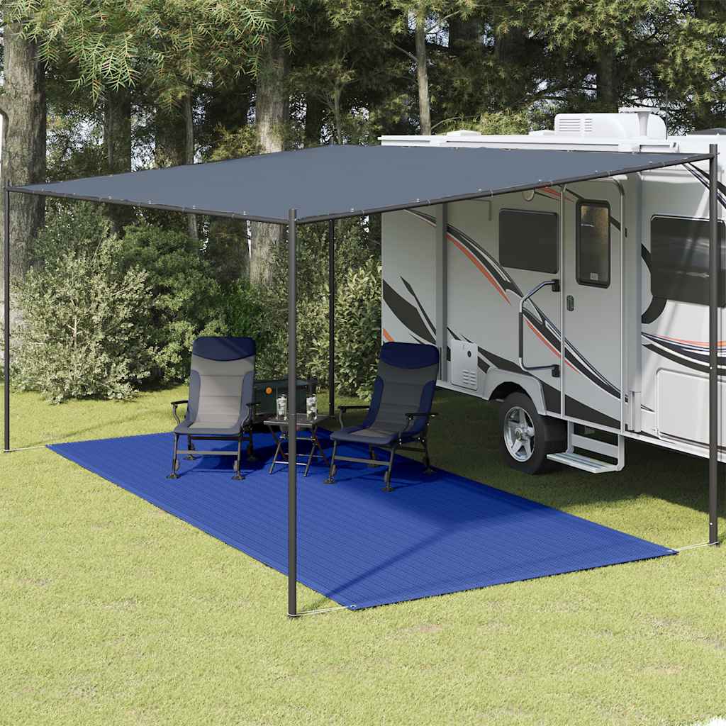 Tappeto Da Tenda 250x600 Cm Blu In Hdpe