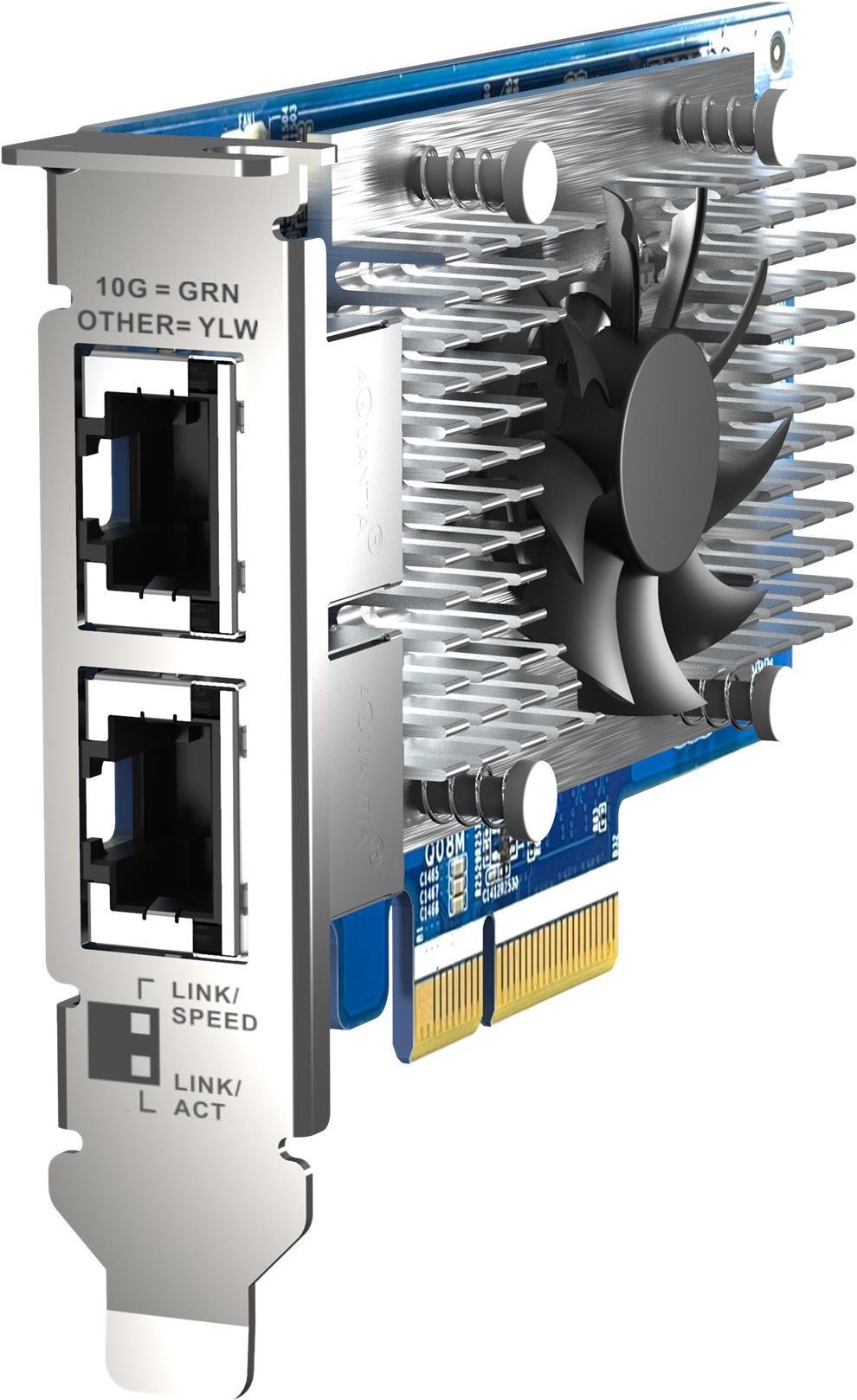 Qnap QxG-10g2T-X710 - Netzwerkadapter - Pcie 3.0 X4 LoW-Profile - 10gb Ethernet X 2 - Für Qnap QsW-1208-8c, QsW-M2108-2c