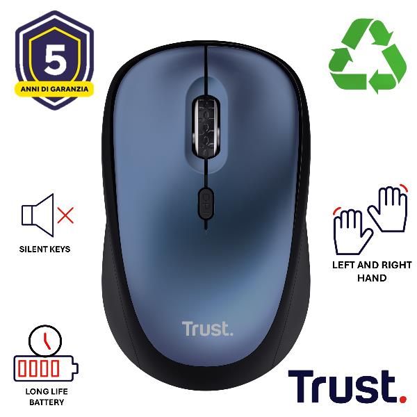 YVI+ WIRELESS MOUSE ECO BLUE