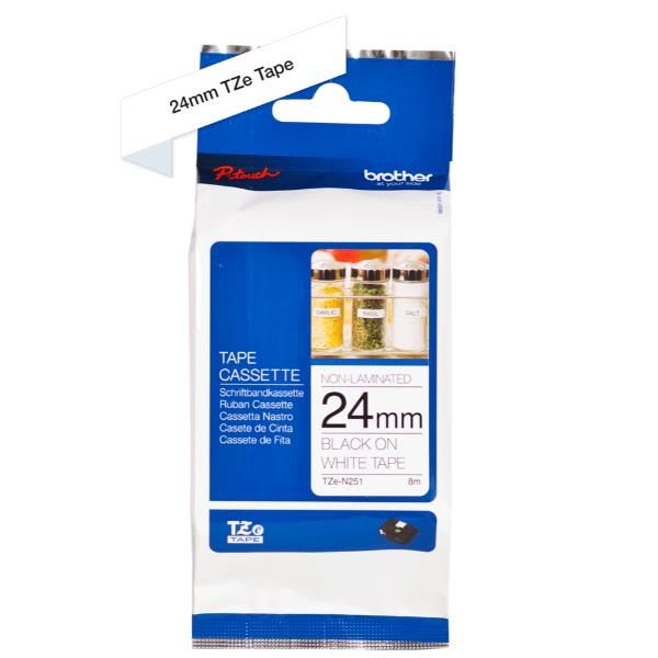 NASTRO 24MM NON LAMINATO NERO BIANC