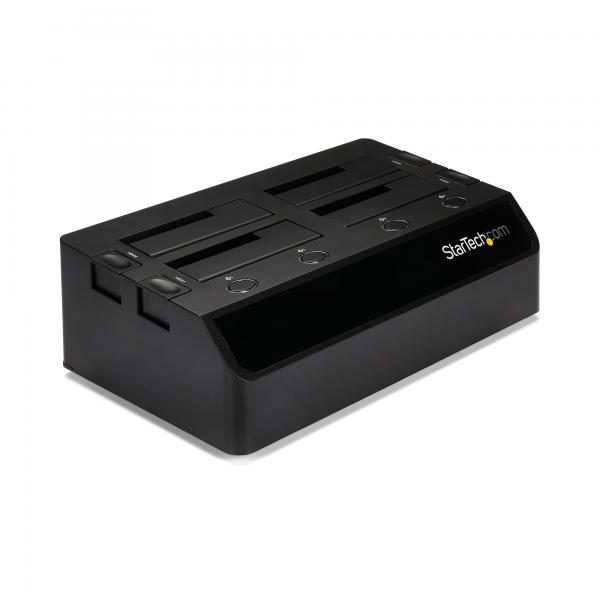 StarTech.com Base de Acoplamiento USB 3.0 con 4 Bahías SATA 6Gbps de 2.5 y 3.5 Pulgadas - Docking Station para HDD SSD (USB 3.0 4-BAY SATA HDD/SSD DOCK - 4X HARD DRIVE DOCKING STATION)