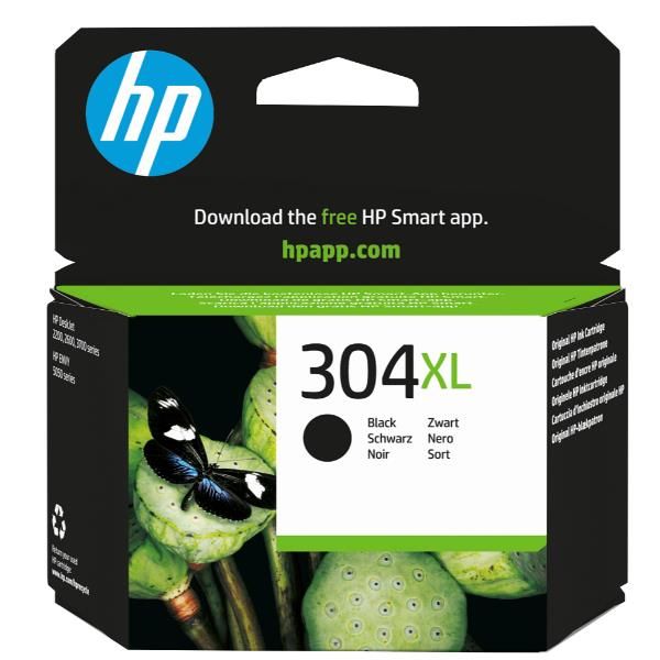 HP Cartuccia inchiostro originale nero 304XL (HP 304XL - Alta resa - nero - originale - cartuccia d'inchiostro - per AMP 130, Deskjet 26XX, 37XX, ENVY 50XX)