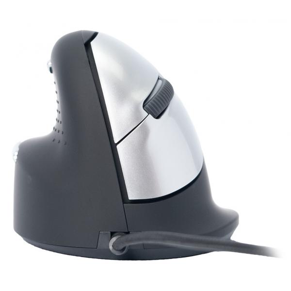 R-Go Tools Mouse ergonomico R-Go HE Break con software di pausa, medio [lunghezza 165 mm = 185 mm], mancini, con cavo, nero (ERGONOMIC MOUSE MEDIUM - HAND165-185MM LEFT-HANDED WIRED)