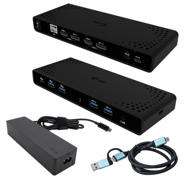 i-tec Universal Dual 4K Display Docking Station + Power Delivery 85W (I-TEC UNIVERSAL DUAL 4K DOCK PD - 85W INCL. USB-C CHARGER 100W)