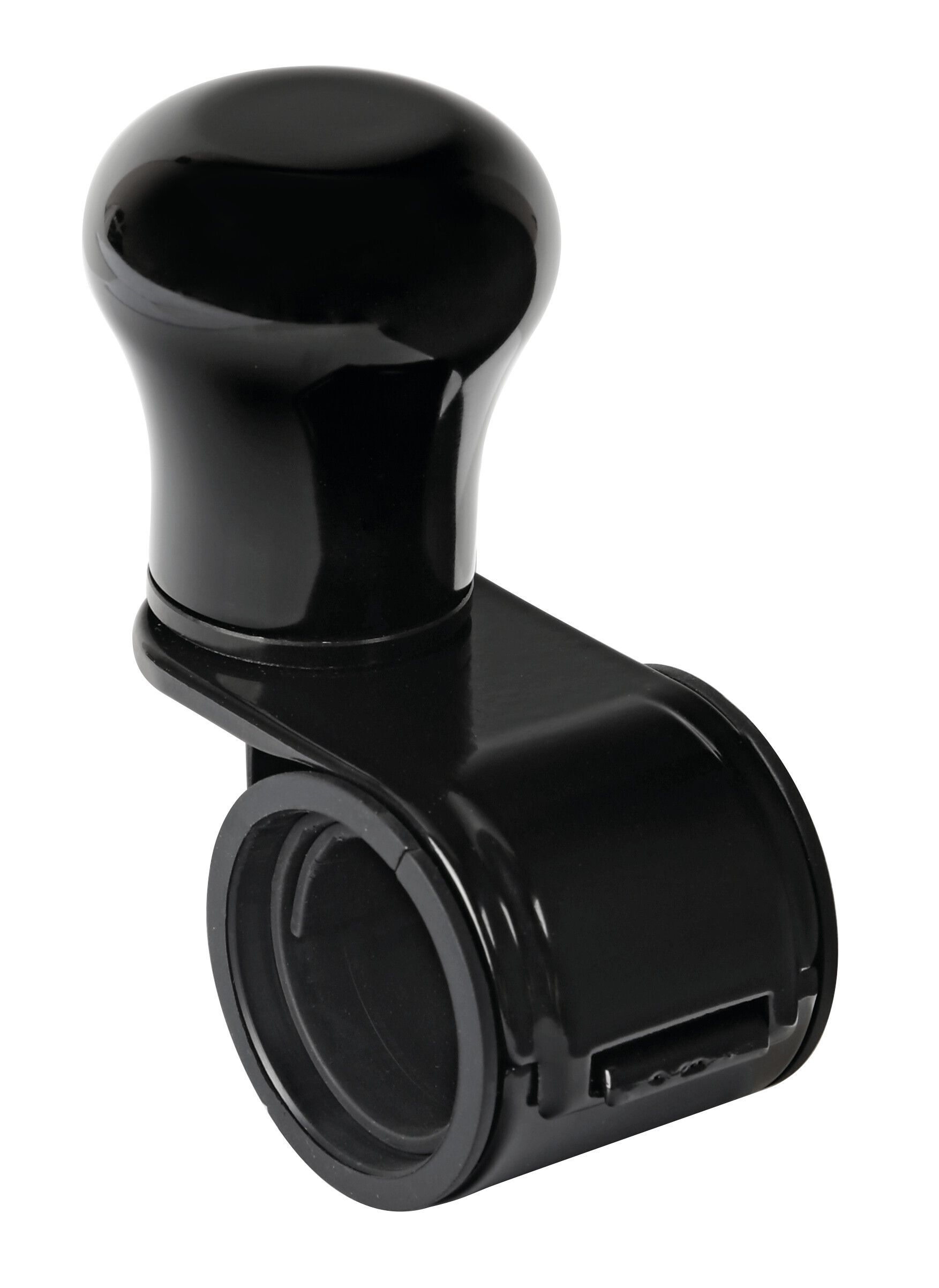 Revolve, pomello volante in alluminio anodizzato nero, staffa nera