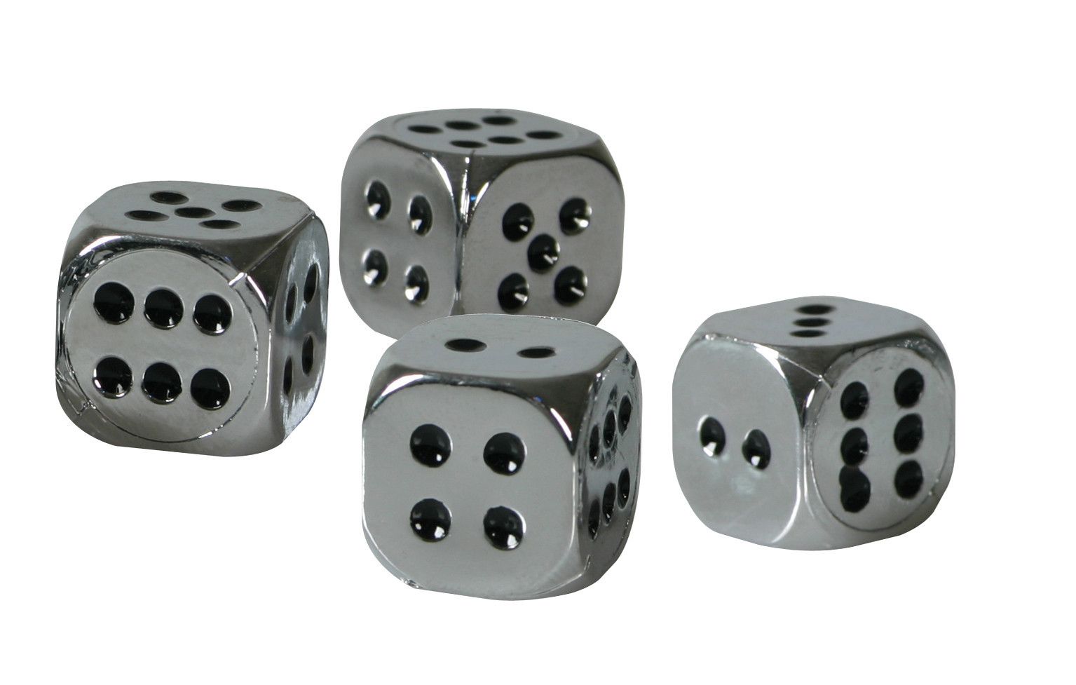 California-Dices, set 4 tappi coprivalvola - Cromo
