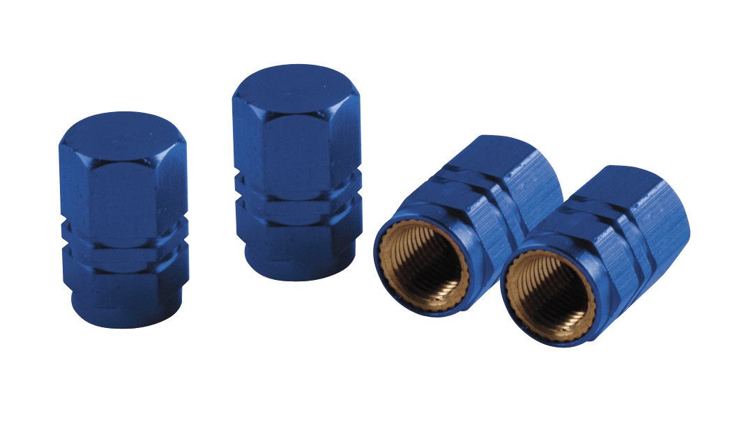Sport-Cap Hexagonal, set 4 tappi coprivalvola - Blu