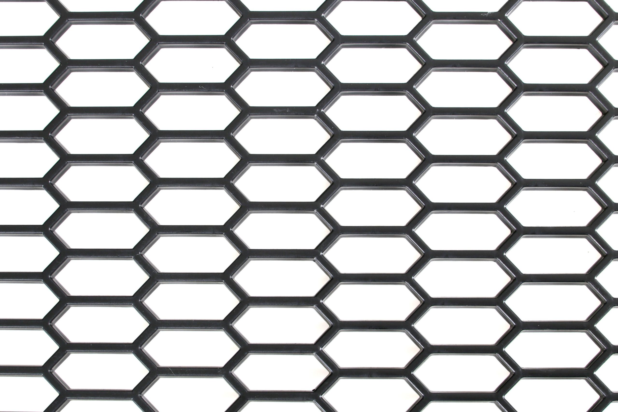 Original-Look, griglia aerazione in PP - Esagono largo 15x35 mm - 120x40 cm - Nero