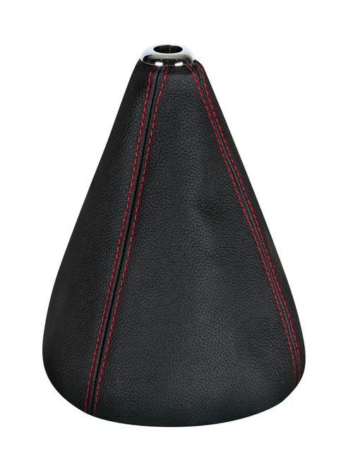 Premium, cuffia leva cambio in pelle - Nero/Rosso
