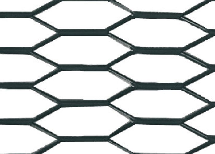 Racing Grill - Hexagon 8x25 mm - 100x33 cm - Nero anodizzato
