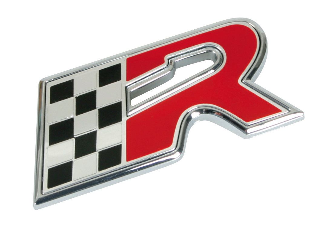 Emblema 3D cromato bicolore - R-Flag