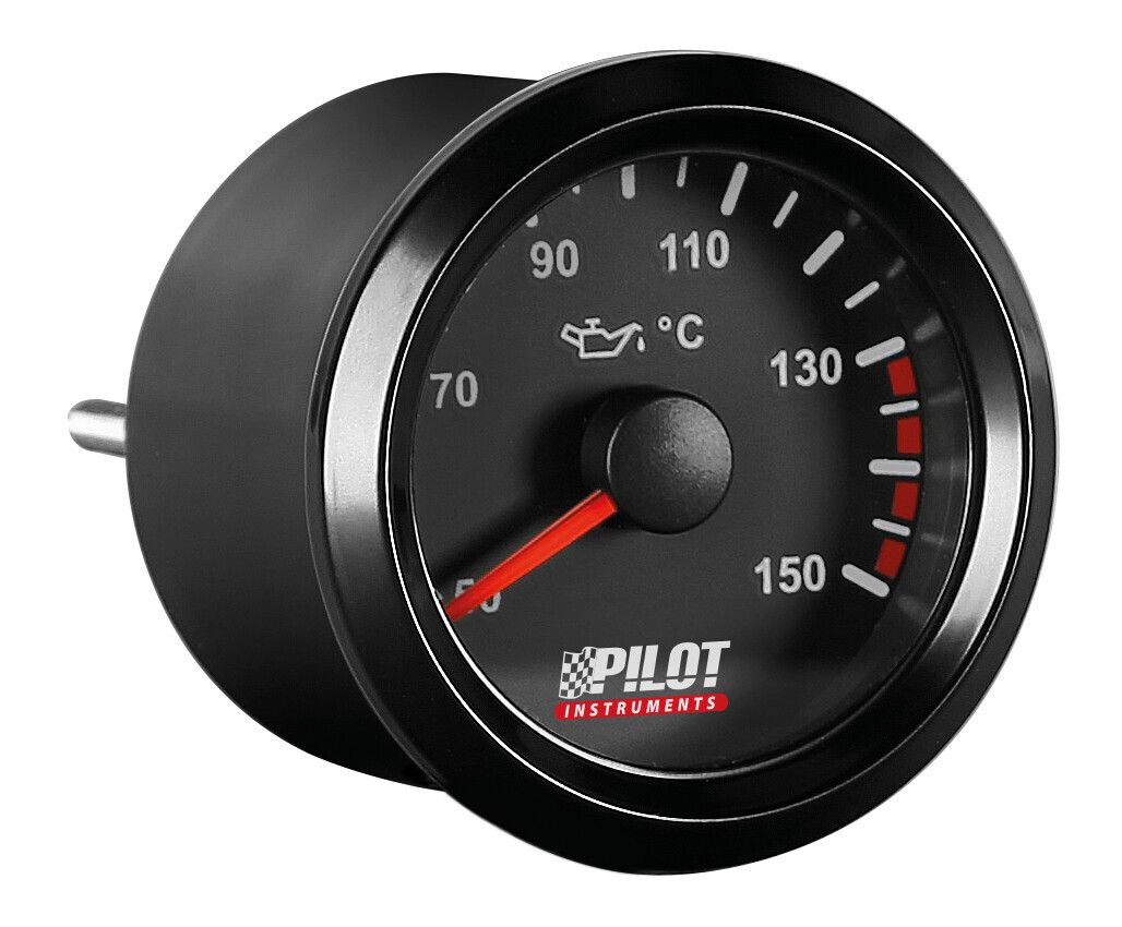 Black Analogue Gauge Series, Temperatura olio - Ø 2” (52 mm)