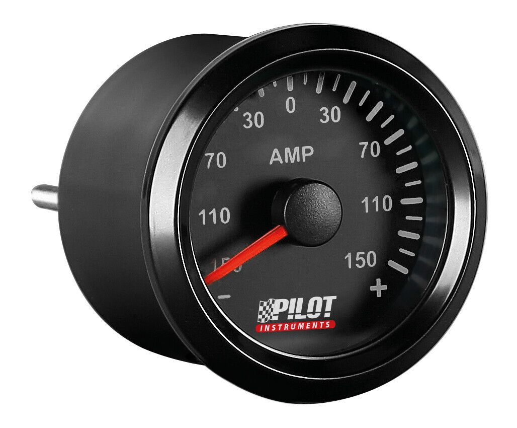 Black Analogue Gauge Series, Amperometro - Ø 2” (52 mm)
