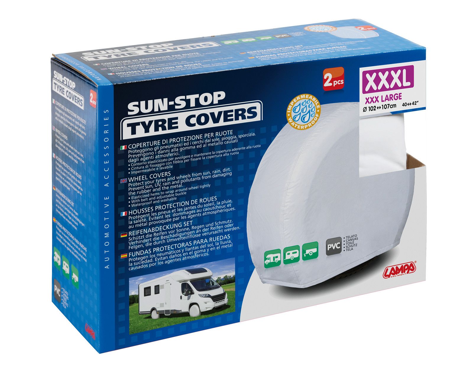 Sun-Stop, coperture di protezione per ruote, 2 pz - XXXL - Image 3