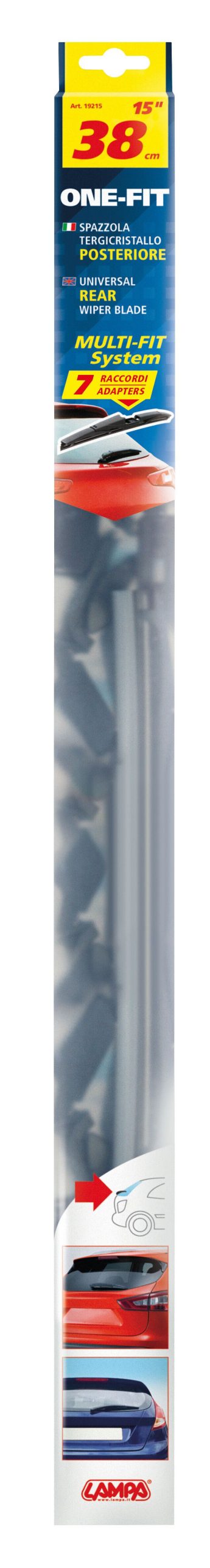 One Fit, spazzola tergicristallo posteriore - 38 cm (15") - 1 pz - Image 3