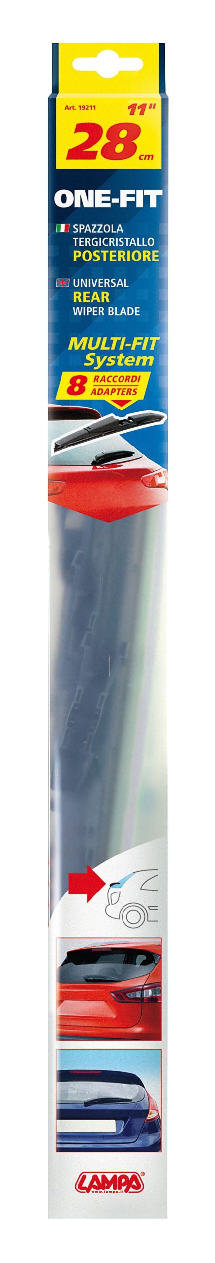 One Fit, spazzola tergicristallo posteriore - 28 cm (11") - 1 pz - Image 5