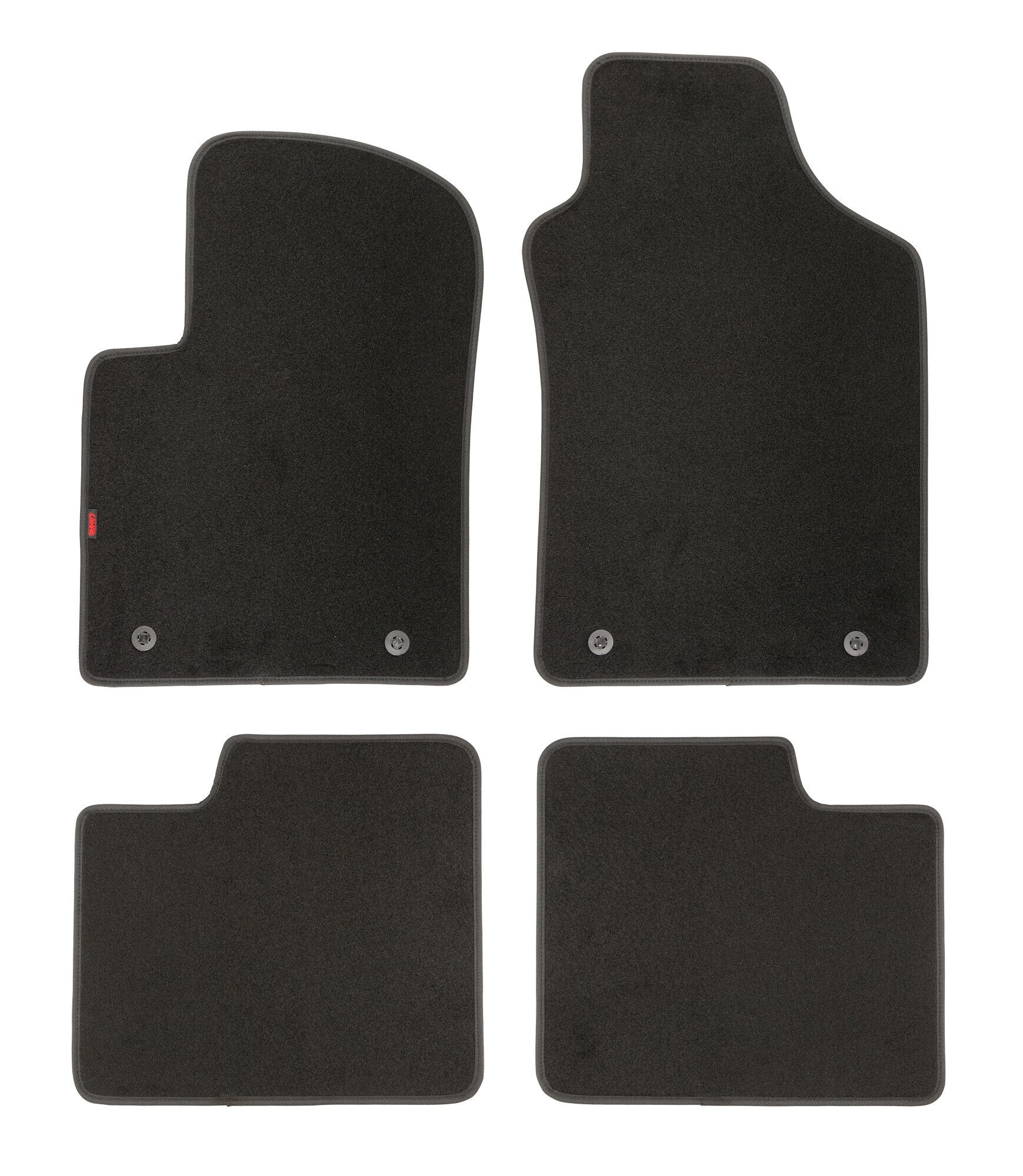 Set tappeti su misura in moquette - compatibile per Fiat 500 (07/07>06/19) 2 fix lato guida - Fiat 500 Hybrid (07/19>11/24) 2 fix lato guida