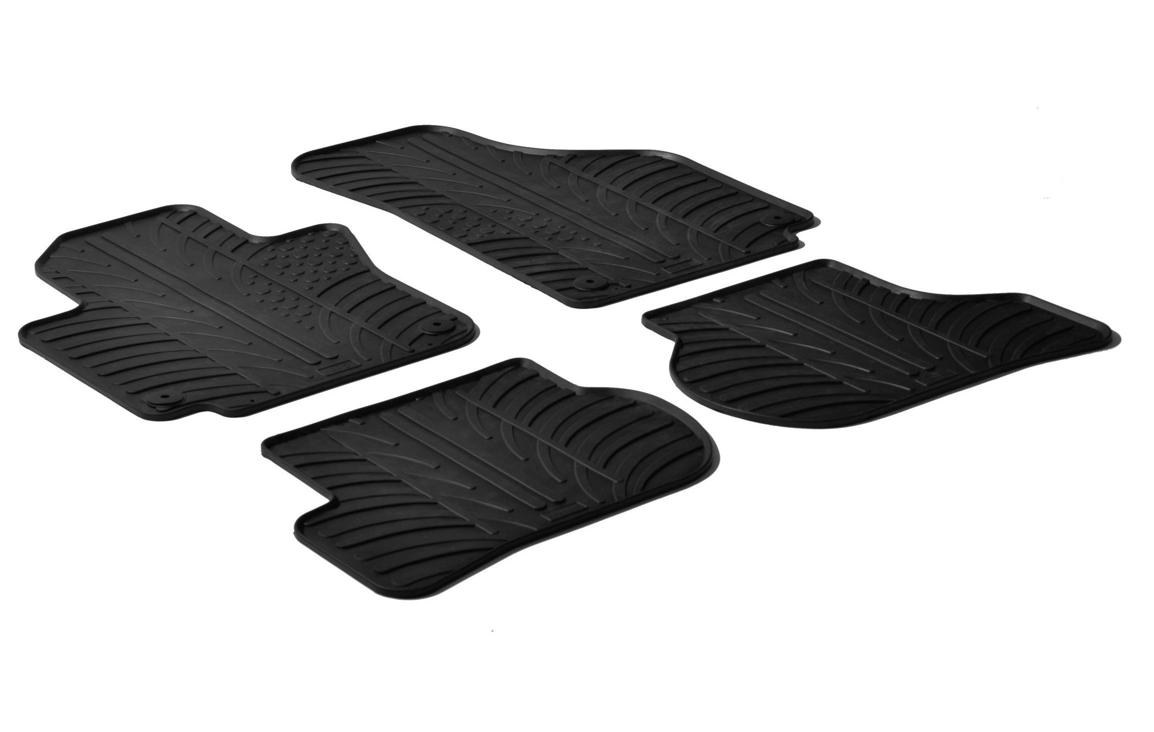 Set tappeti su misura in gomma - compatibile per Seat Altea (04/04>12/14) - Seat Toledo (01/05>09/09) - Volkswagen Golf Plus (05/05>07/14)