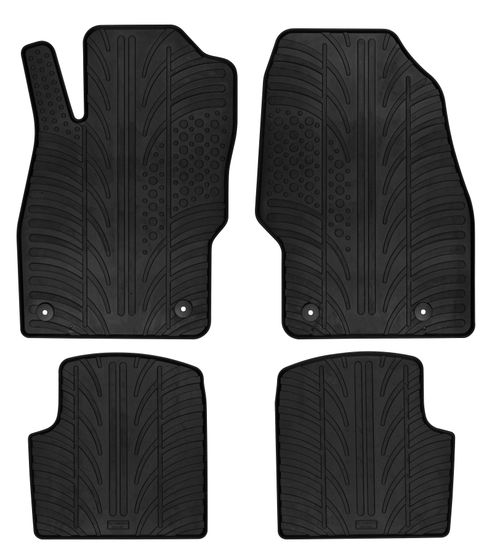 Set tappeti su misura in gomma - compatibile per Renault Clio III 3p (10/05>01/13) - Renault Clio III 5p (10/05>01/13) - Renault Clio III Sportour (02/08>08/13)
