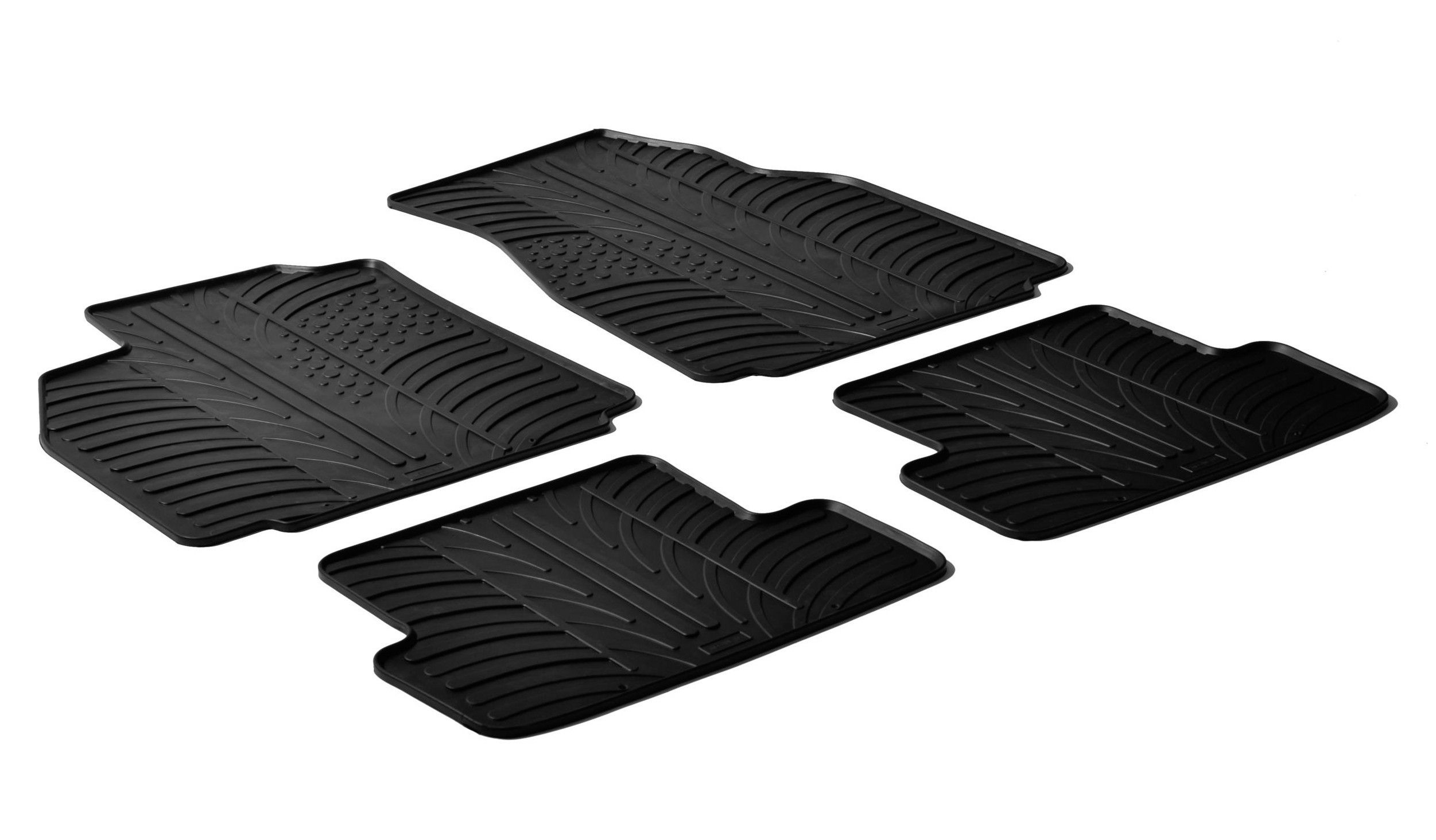 Set tappeti su misura in gomma - compatibile per Renault Megane II 3p (10/02>10/08) - Renault Megane II 4p (10/03>10/08) - Renault Megane II 5p (10/02>10/08) - Renault Megane II Grandtour (09/03>08/0