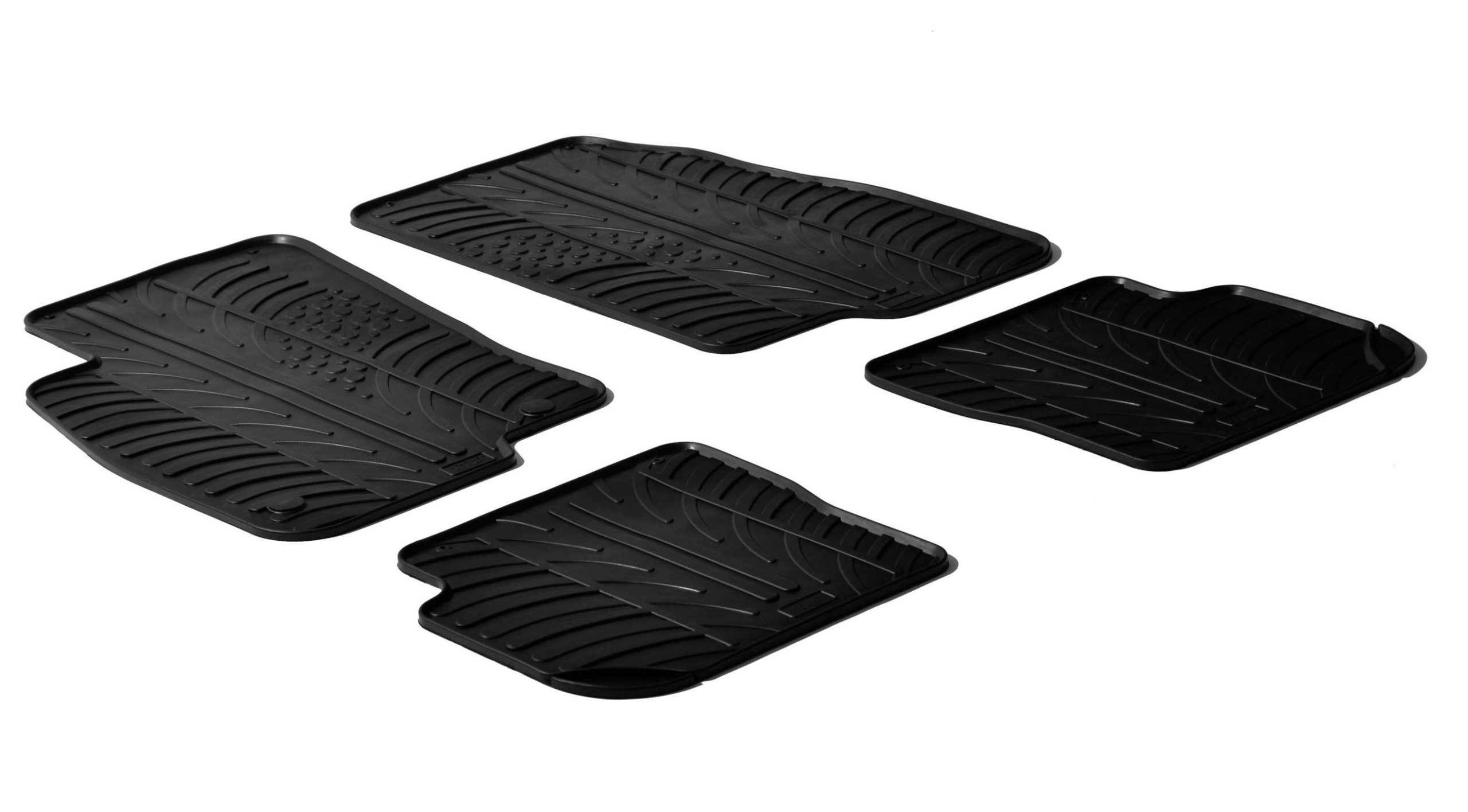 Set tappeti su misura in gomma - compatibile per Abarth Punto 3p (05/08>06/11) - Abarth Punto Evo 3p (06/10>04/12) - Fiat Punto 3p (01/12>08/18) - Fiat Punto 5p (01/12>04/19) - Fiat Punto Evo 3p (10/