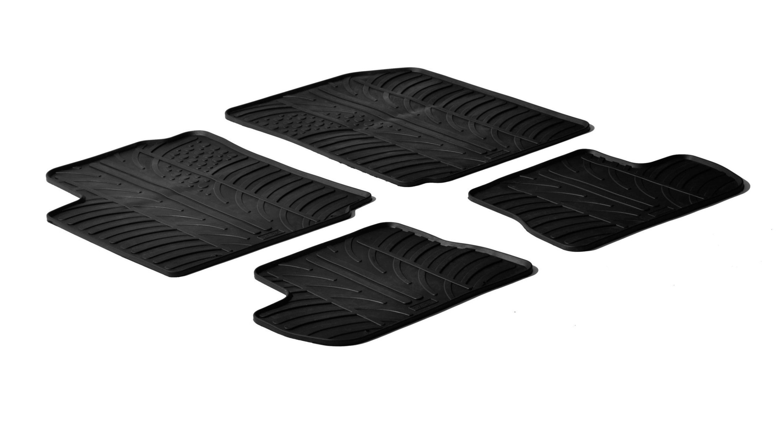 Set tappeti su misura in gomma - compatibile per Citroen C2 (10/03>03/10)