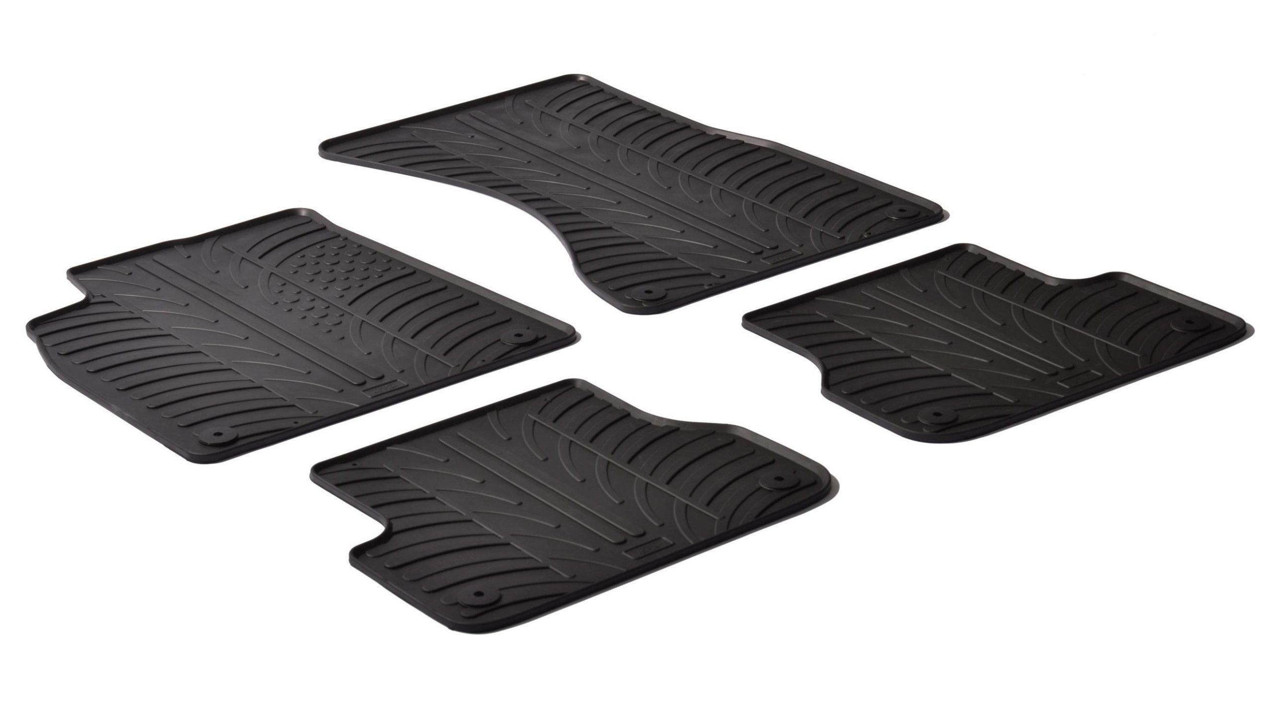 Set tappeti su misura in gomma - compatibile per Audi A6 4p (04/11>06/18) - Audi A6 Allroad (03/12>08/19) - Audi A6 Avant (09/11>07/18) - Audi A7 Sportback (10/10>03/18)
