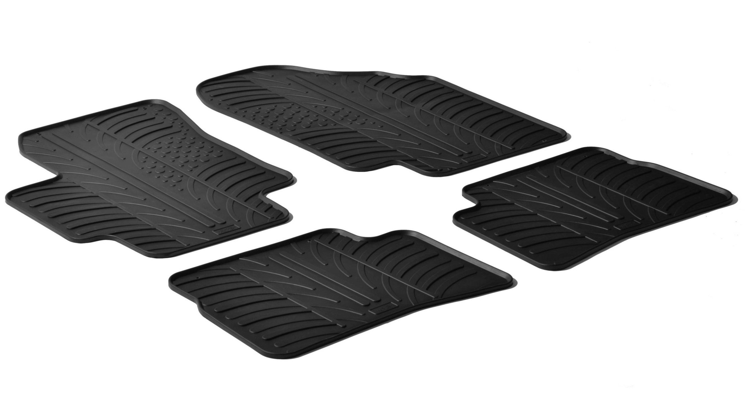 Set tappeti su misura in gomma - compatibile per Hyundai Accent (04/06>12/09) - Kia Rio 5p (10/05>08/11)