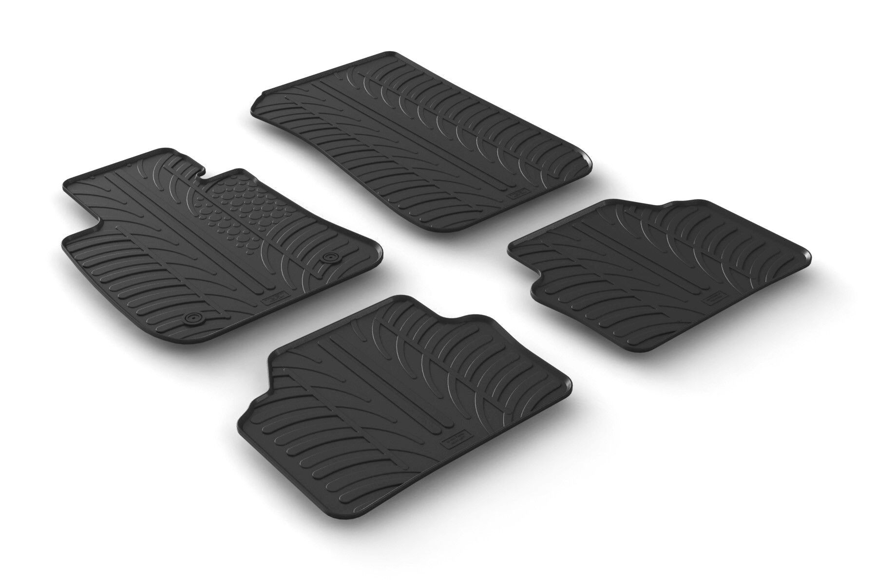 Set tappeti su misura in gomma - compatibile per Bmw Serie 3 (E90) (03/05>01/12) - Bmw Serie 3 Touring (E91) (09/05>05/12)