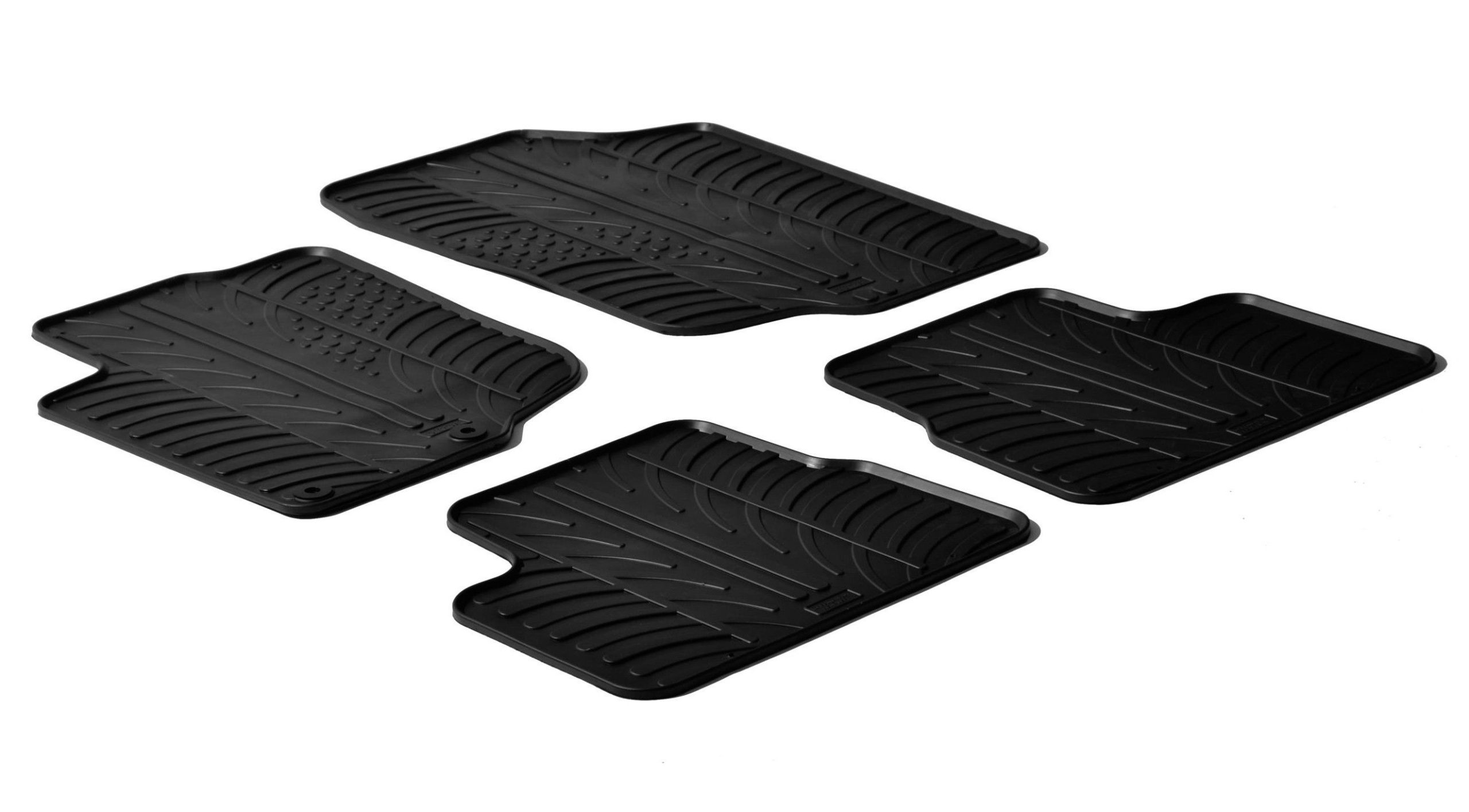 Set tappeti su misura in gomma - compatibile per Peugeot 207 3p (05/06>11/12) - Peugeot 207 5p (05/06>11/12) - Peugeot 207 cc (03/07>05/14) - Peugeot 207 Plus 3p (02/13>08/14) - Peugeot 207 Plus 5p (