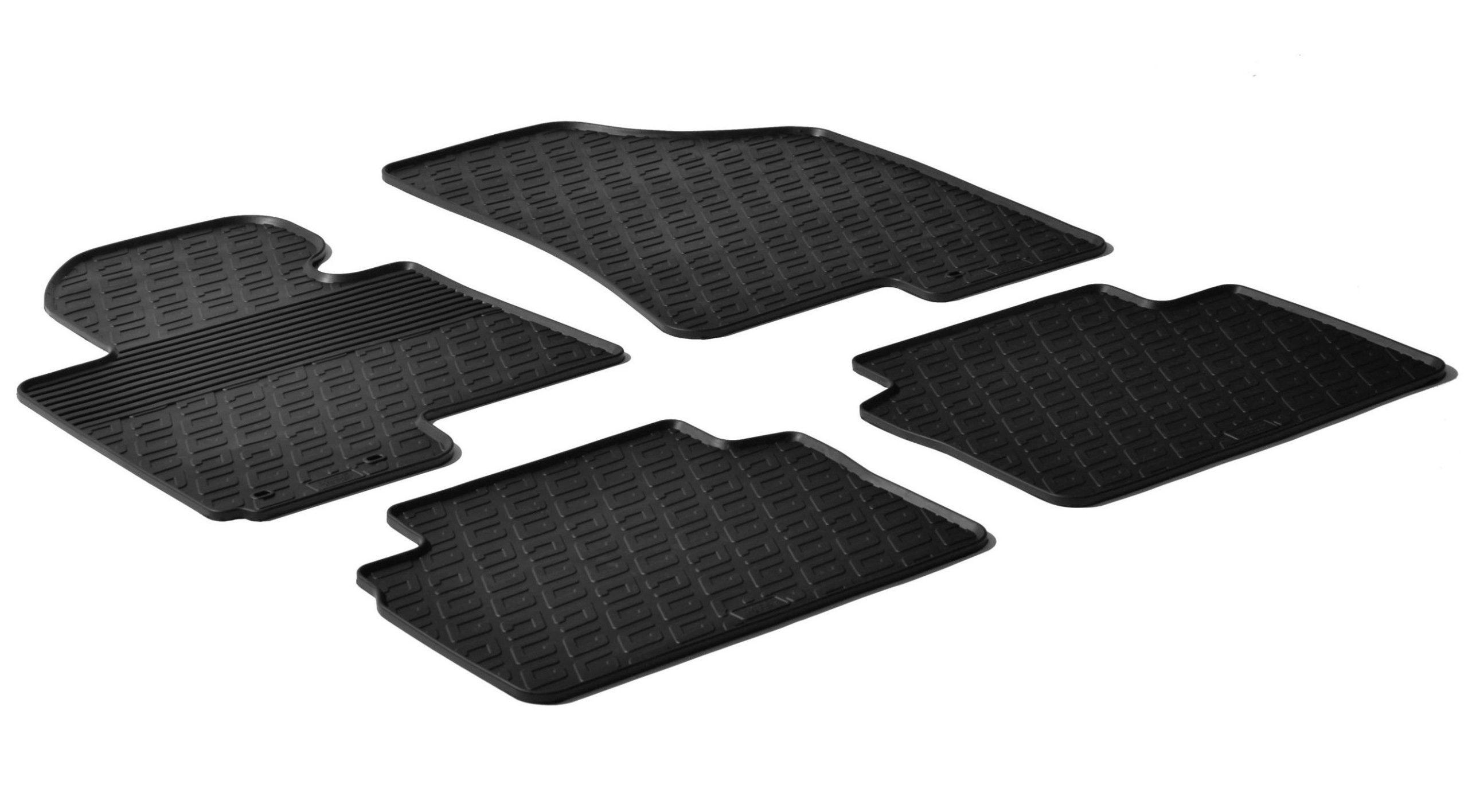 Set tappeti su misura in gomma - compatibile per Hyundai ix35 (03/10>12/15) - Kia Sportage (09/10>02/16)