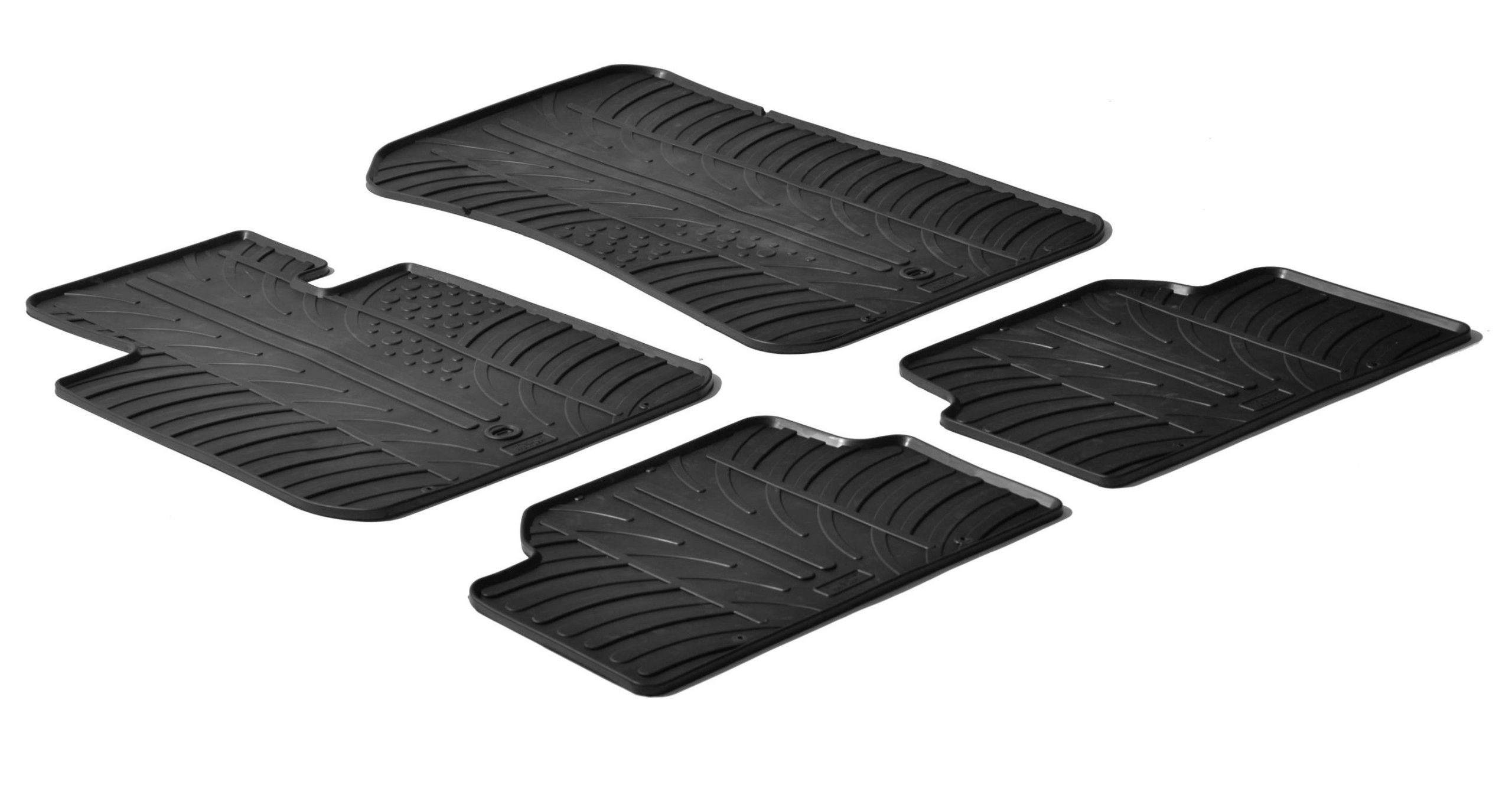 Set tappeti su misura in gomma - compatibile per Bmw Serie 1 (E81) (03/07>06/12) - Bmw Serie 1 (E87) (09/04>08/11) - Bmw Serie 1 Cabrio (E88) (03/08>09/11) - Bmw Serie 1 Coupè (E82) (09/07>12/13)