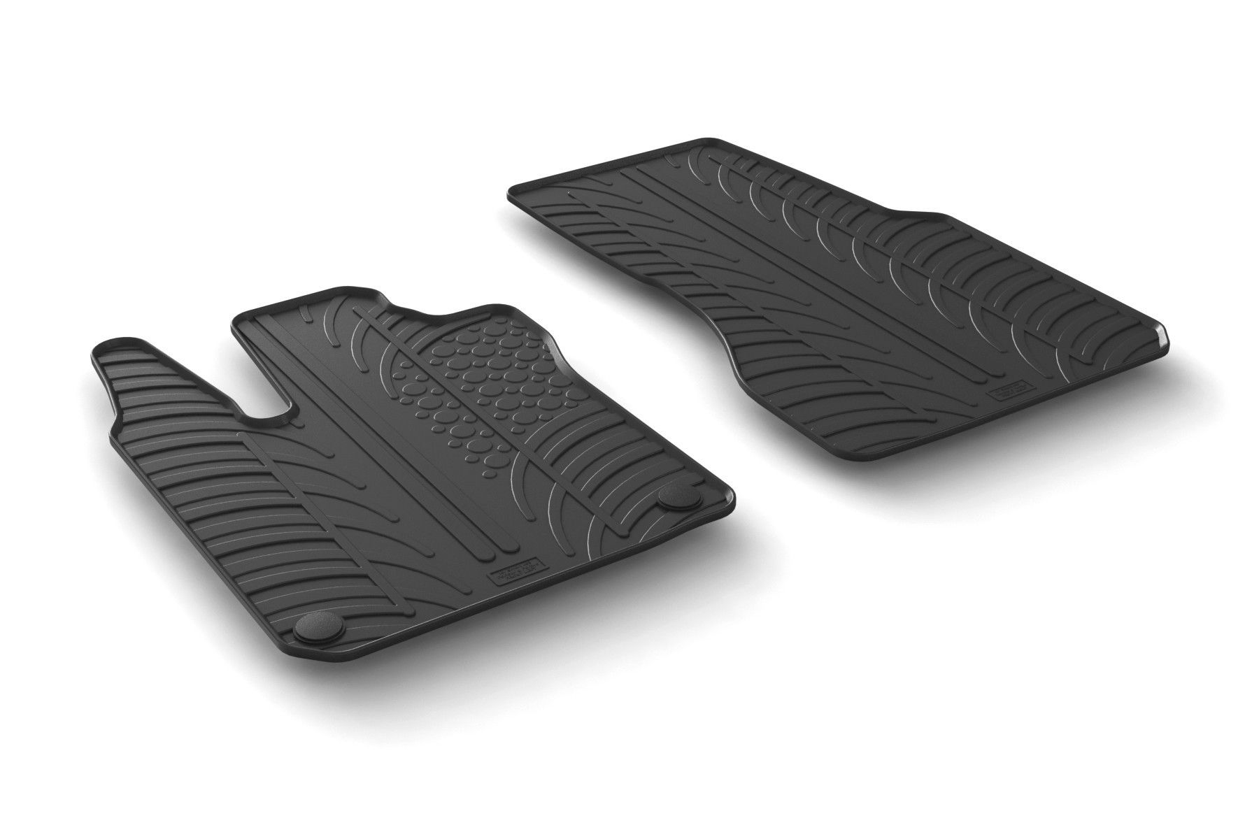 Set tappeti su misura in gomma - compatibile per Smart Fortwo (11/14>04/24) - Smart Fortwo Cabrio (03/16>04/24)