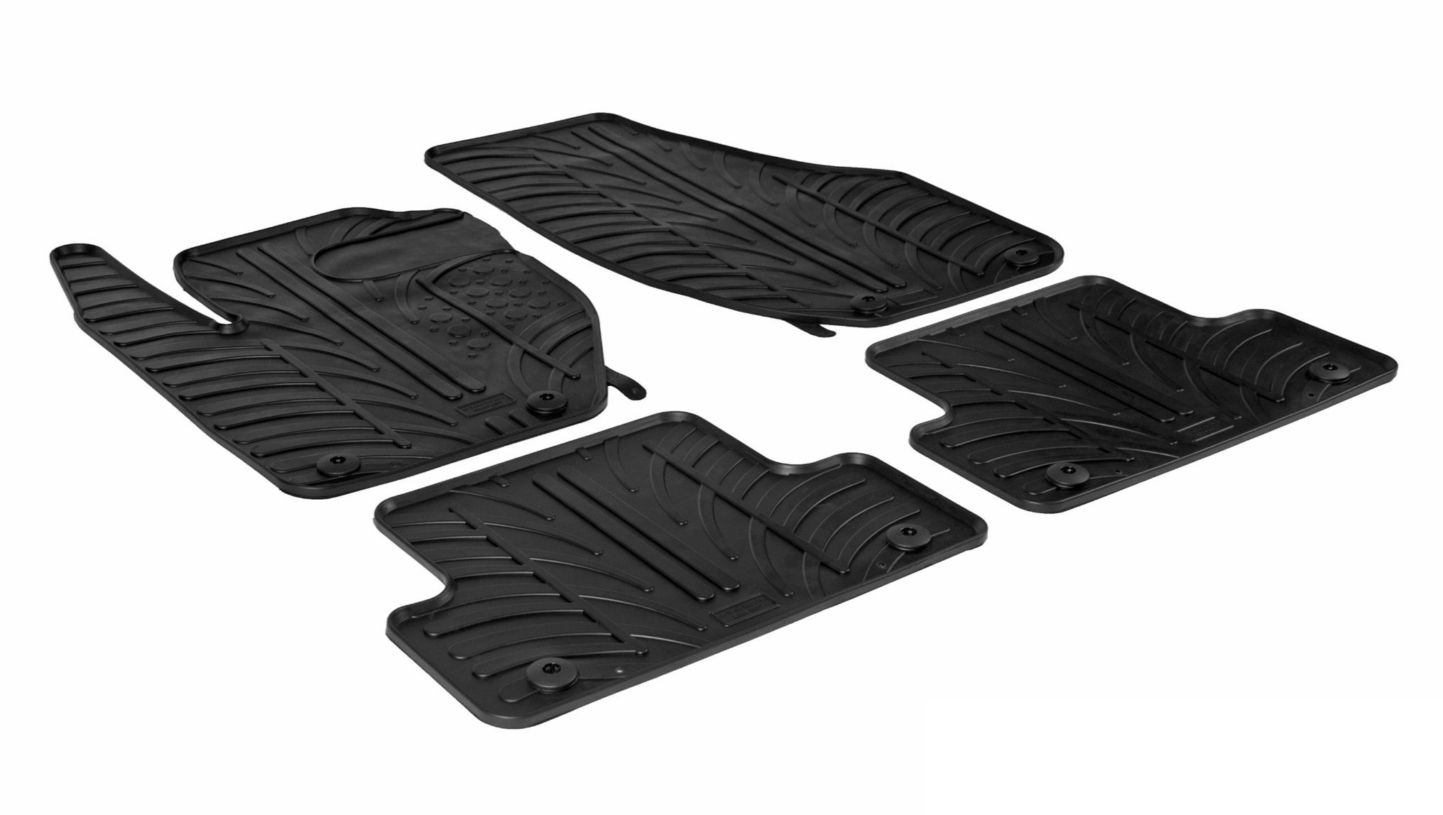 Set tappeti su misura in gomma - compatibile per Volvo V40 (09/12>05/20) - Volvo V40 Cross Country (01/13>05/20)