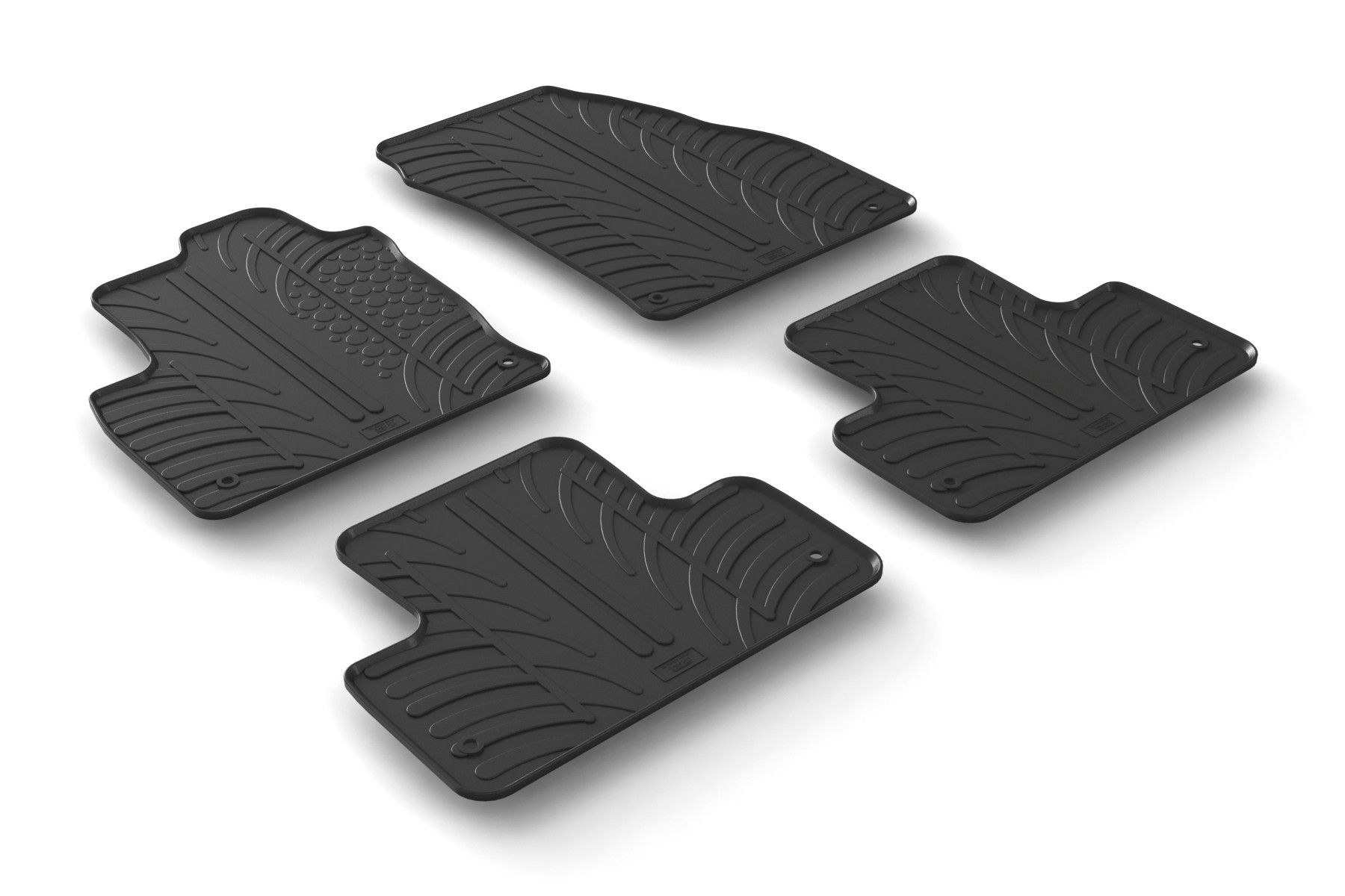 Set tappeti su misura in gomma - compatibile per Land Rover Evoque 3p (04/11>09/18) - Land Rover Evoque 5p (04/11>12/18) - Land Rover Evoque Cabrio (04/16>12/18)