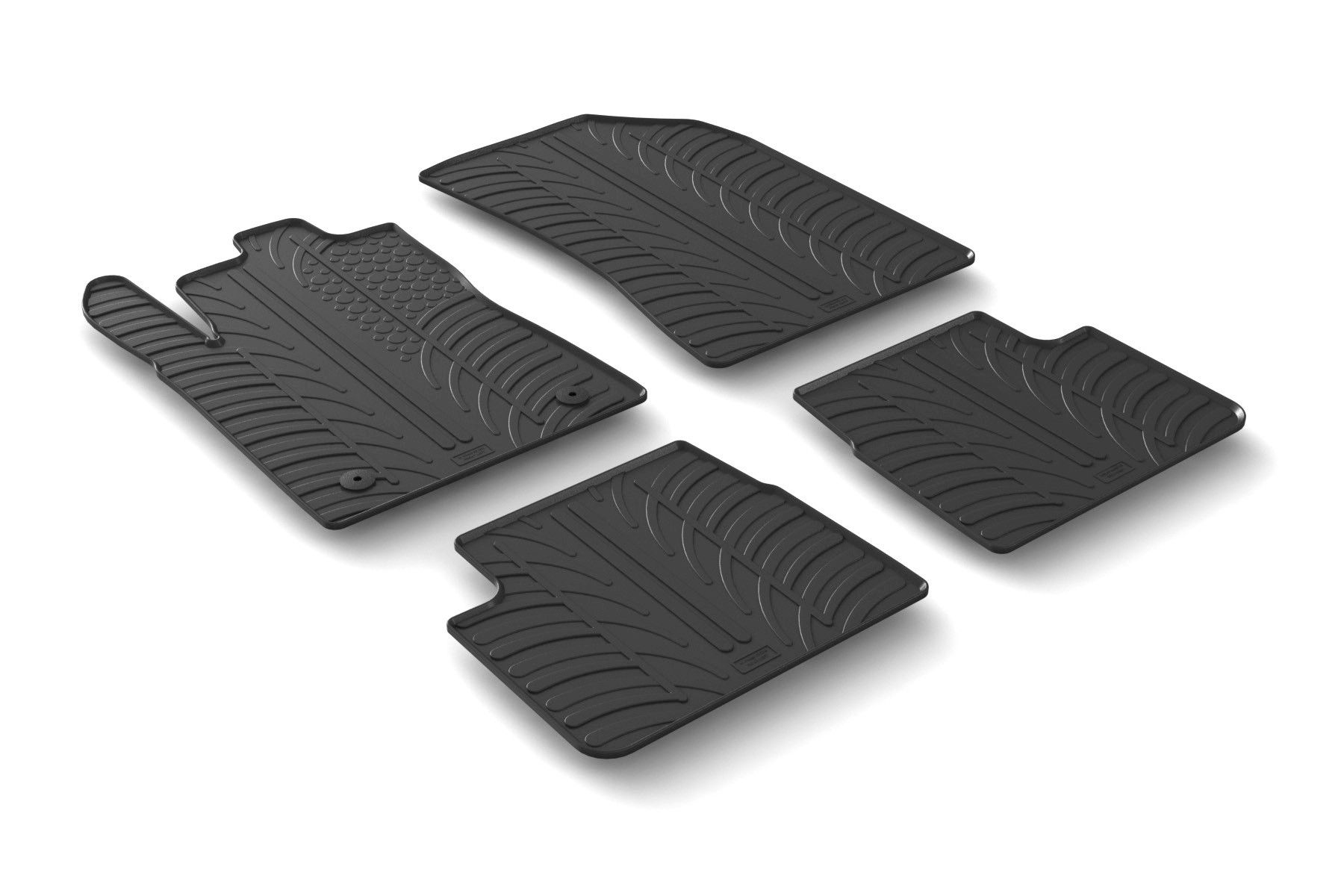 Set tappeti su misura in gomma - compatibile per Citroen C3 (11/16>06/24) manuale