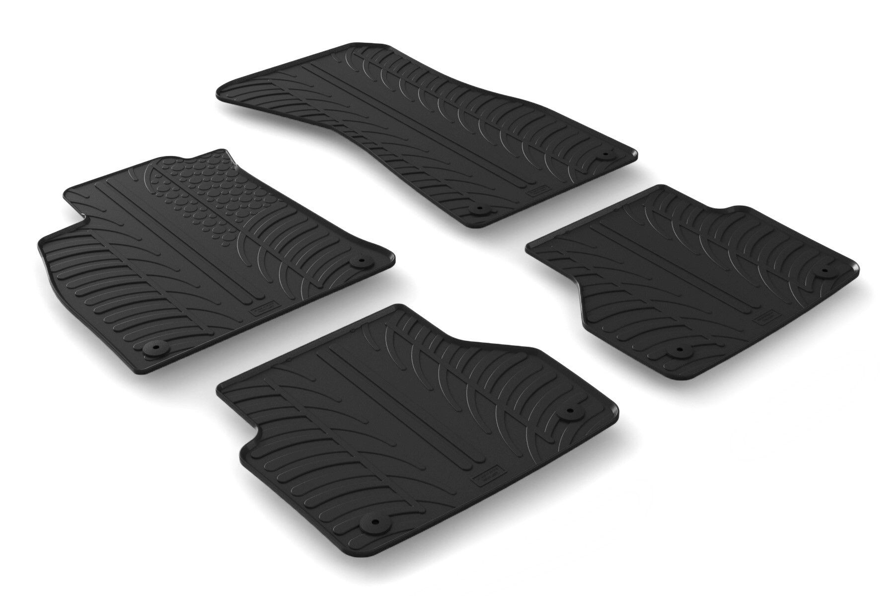 Set tappeti su misura in gomma - compatibile per Audi A6 4p (07/18>05/25) - Audi A6 Avant (08/18>04/25) - Audi A7 Sportback (04/18>04/25) - Audi A6 Allroad (09/19>)