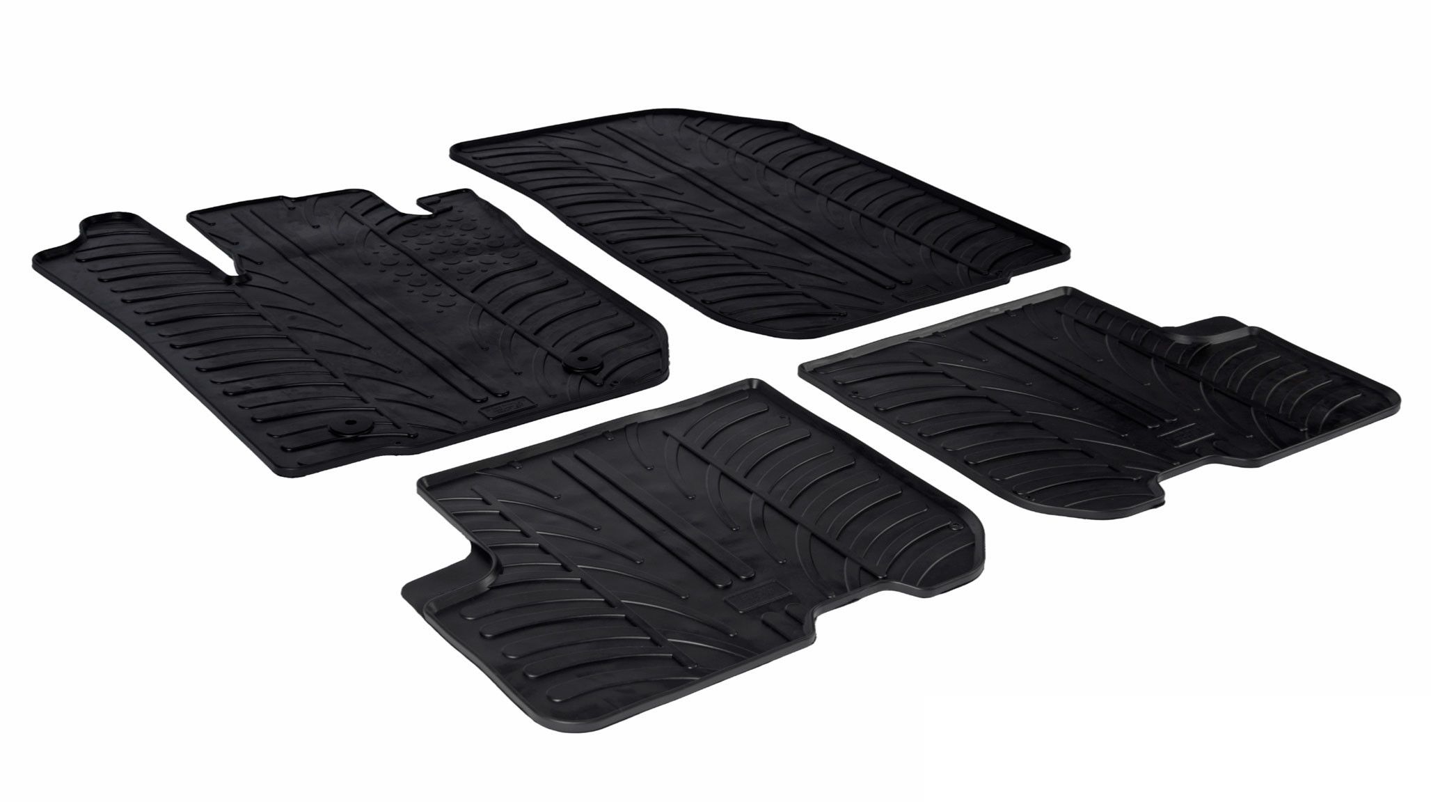 Set tappeti su misura in gomma - compatibile per Dacia Logan MCV 5p (10/13>09/21) - Dacia Sandero (01/13>01/21) - Dacia Sandero Stepway (01/13>01/21)