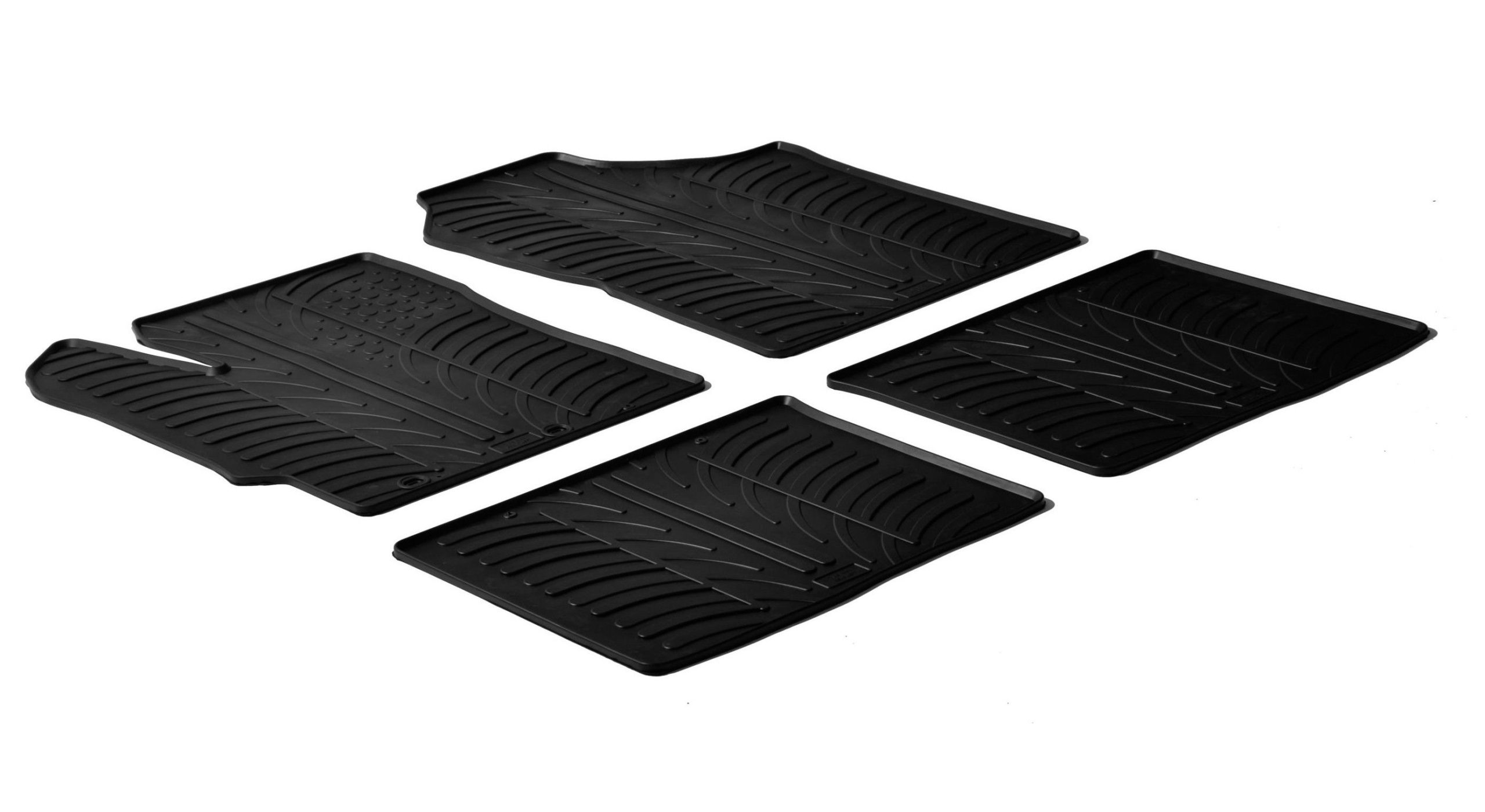 Set tappeti su misura in gomma - compatibile per Toyota Yaris 3p (10/11>12/17) no ibrida - Toyota Yaris 5p (10/11>08/20) no ibrida