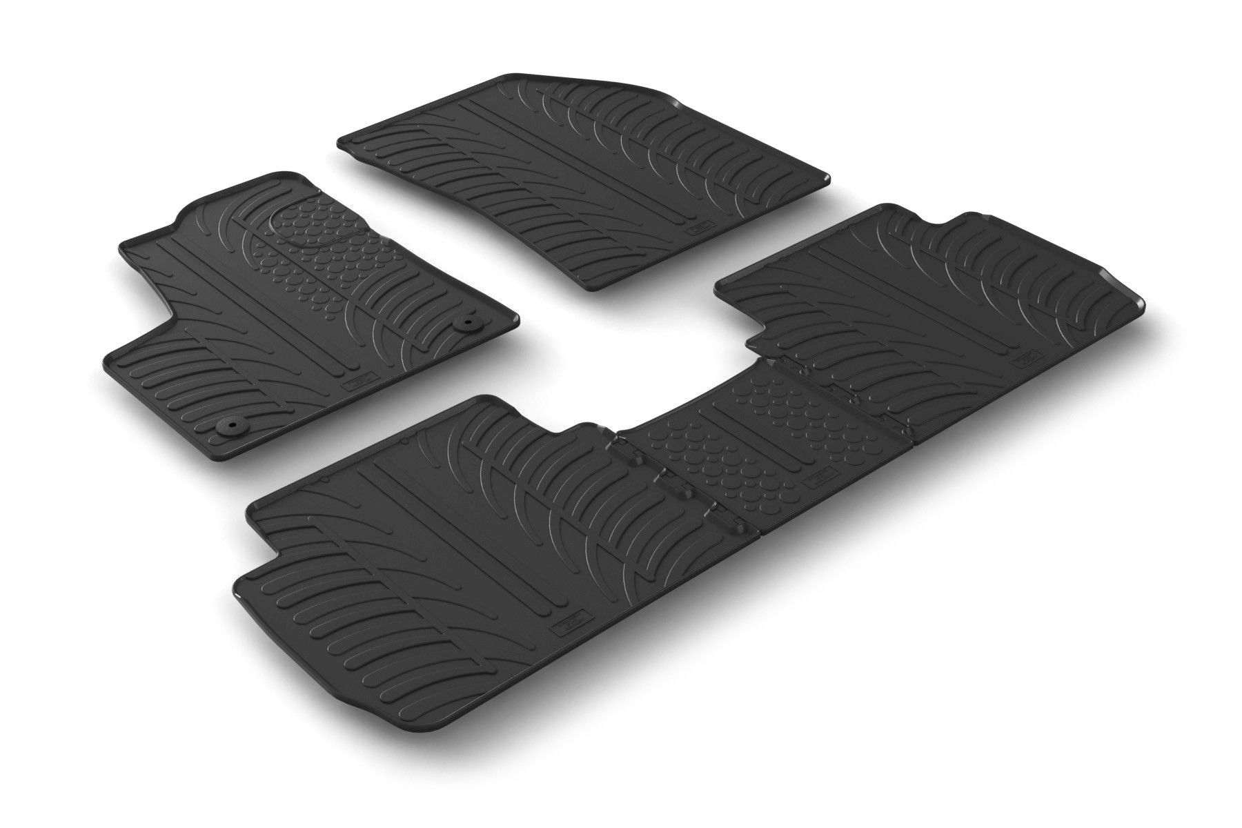 Set tappeti su misura in gomma - compatibile per Peugeot 5008 (01/17>08/24)