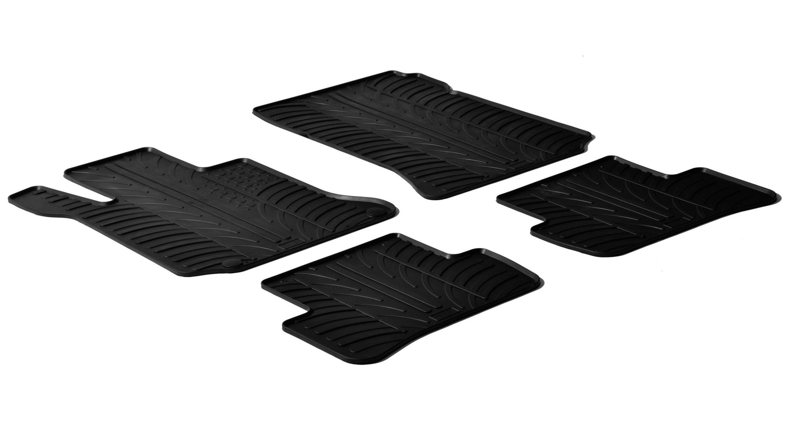 Set tappeti su misura in gomma - compatibile per Mercedes Classe C 4p (02/07>02/14) - Mercedes Classe C Coupè (04/11>11/15) - Mercedes Classe C sw (01/08>08/14)
