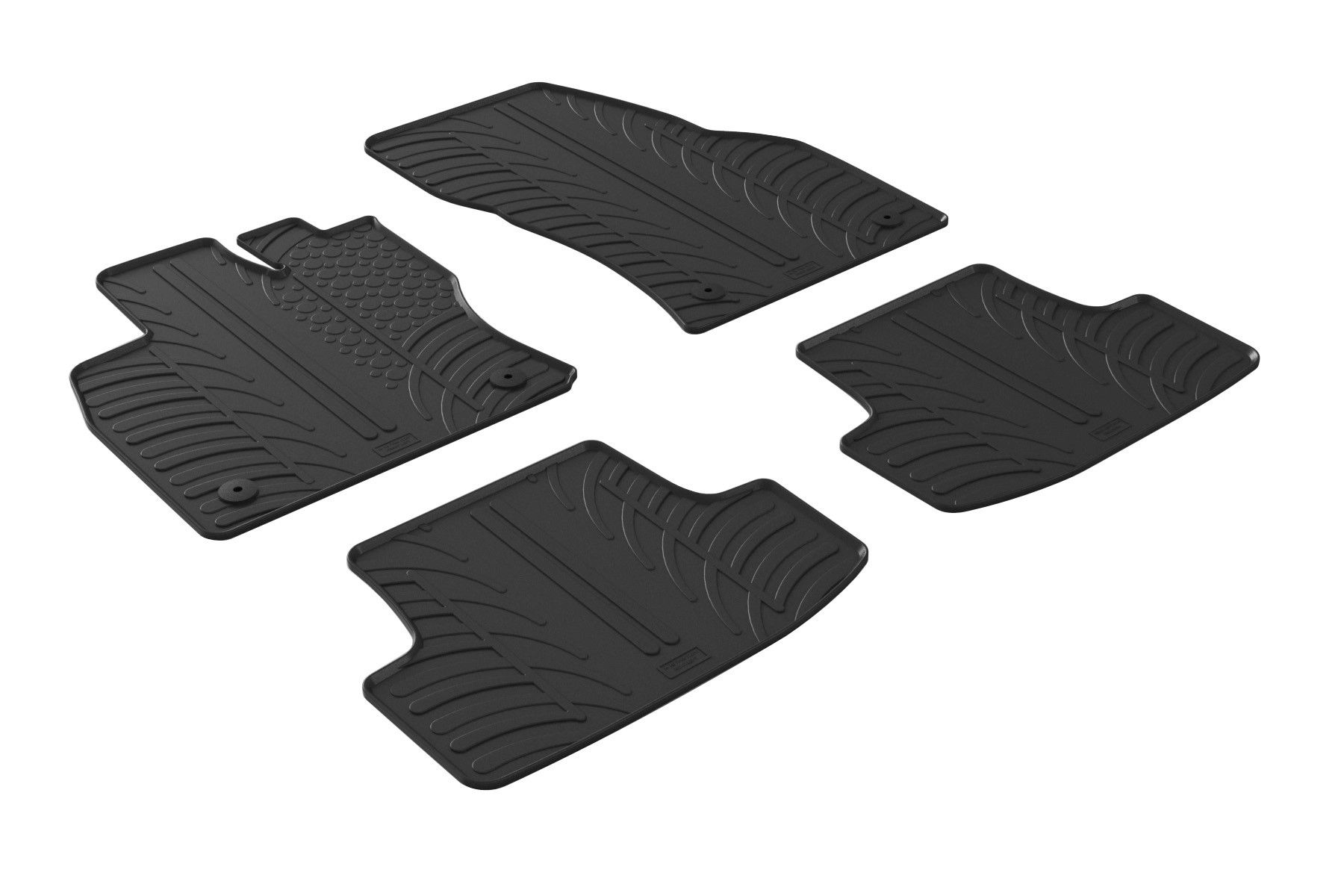 Set tappeti su misura in gomma - compatibile per Volkswagen T-Roc (11/17>10/21) - Volkswagen T-Roc (11/17>10/21) - Volkswagen T-Roc Cabriolet (05/20>12/21) - Volkswagen T-Roc (11/21>08/25) - Volkswag