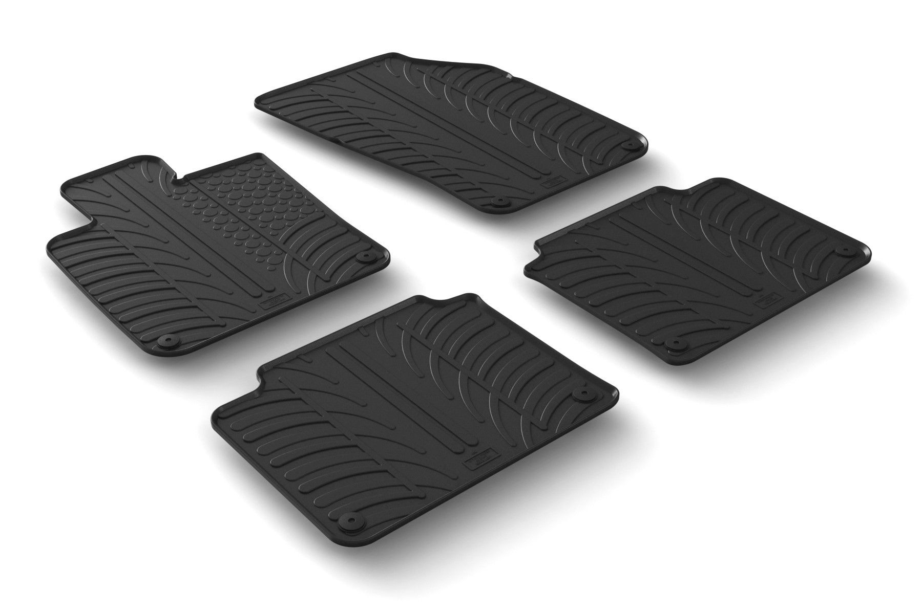 Set tappeti su misura in gomma - compatibile per Volvo S90 4p (09/16>02/24) - Volvo V90 Cross Country (09/16>) - Volvo V90 sw (09/16>)