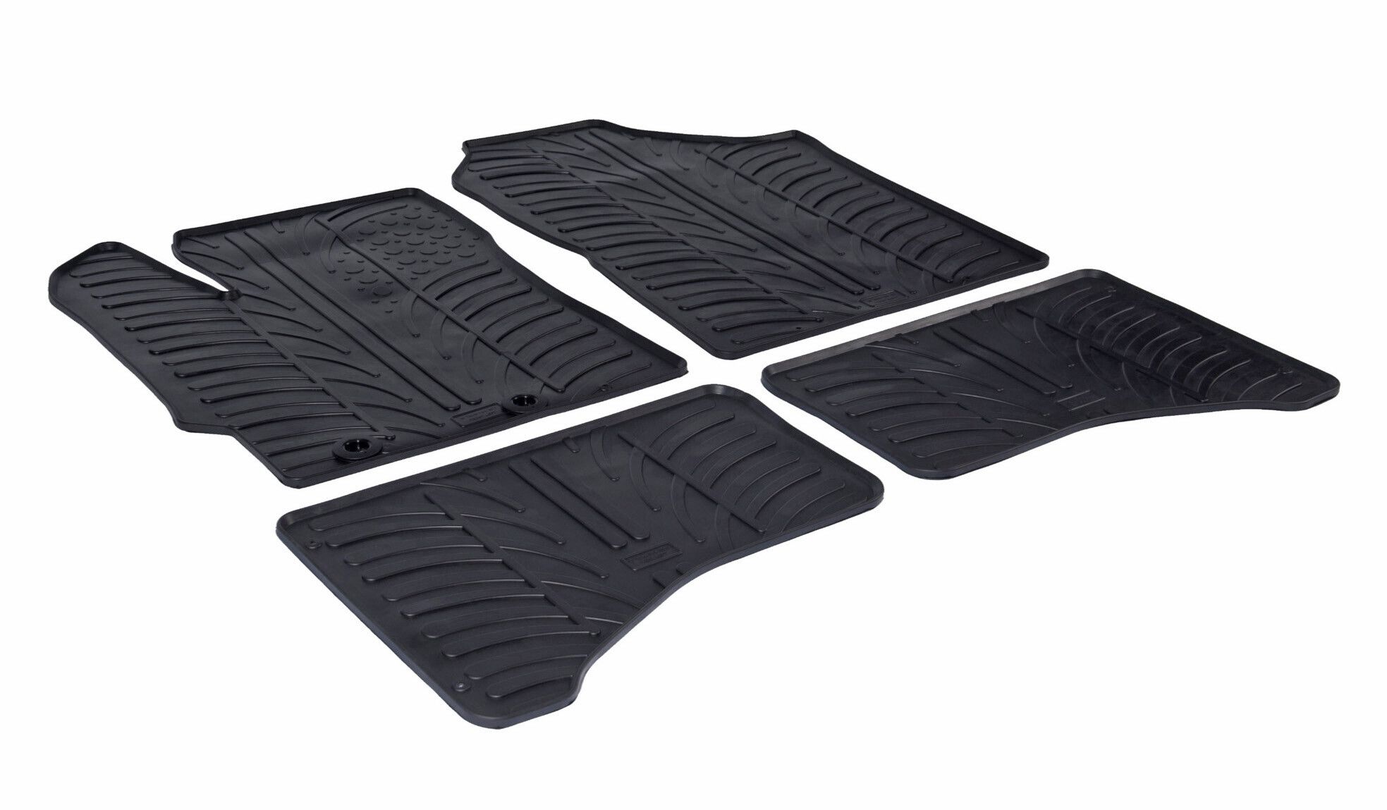 Set tappeti su misura in gomma - compatibile per Toyota Yaris 3p (10/11>12/17) ibrida - Toyota Yaris 5p (10/11>08/20) ibrida